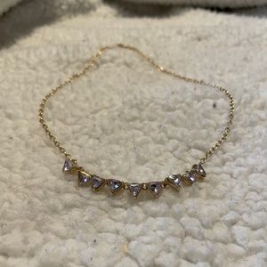 ☀️ 3 for $30 Gold pink Triangle Gem Necklace ☀️